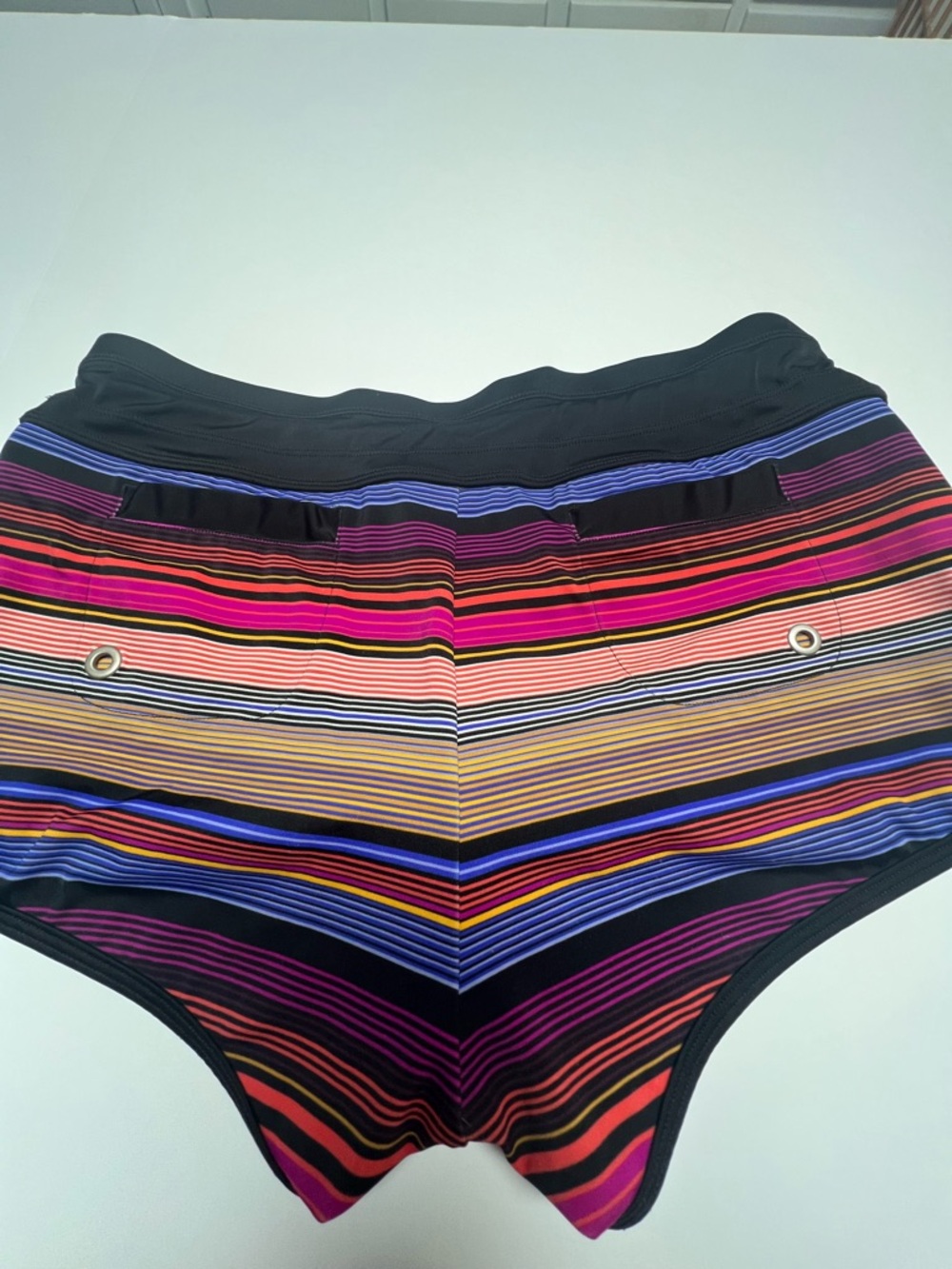ATHLETA Striped Running Shorts Women Small Multicolor Lined Athletic Activewear - Picture 10 of 10